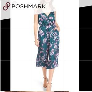 Devlin Kacie Crop Jumpsuit Romper Moroccan print